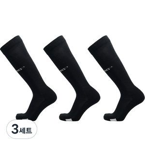 프로스펙스 야구 양말 스타킹 3족 세트, 블랙, 3세트