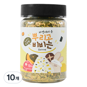 퍼기 자연에서 온 뿌리고 비비는 후리가케, 혼합맛(소고기/단호박), 100g, 10개