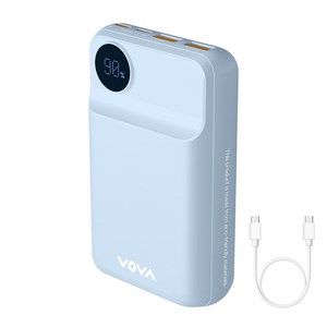 보바 22.5W 휴대용 보조배터리 20000mAh, VA-121, 블루
