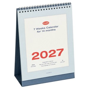 아이코닉 2027 플로우 데스크 탁상 캘린더, 혼합색상, 1개