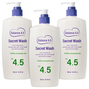 터치미 밸런스 4.5 시크릿워시 여성청결제 대용량, 500ml, 3개