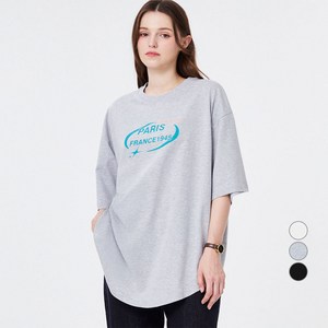 ELLEPARIS ELLE PARIS 여성용 오버핏 France 반팔 티셔츠 골드박스 특가