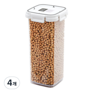 수납이야기 스카이락 밀폐용기 정 5호, 4개, 2.2L