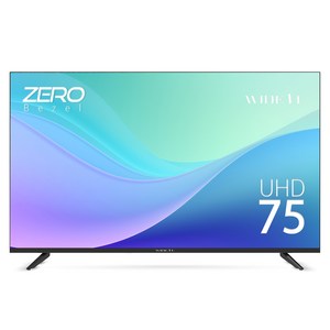 와이드뷰 4K UHD 고화질 LED TV, 190cm(75인치), EKW75UT1, 무타공 벽걸이형(추가비용발생), 방문설치