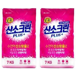 테크 산소크린 플러스 분말 표백제, 7kg, 2개