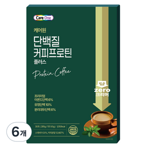 케어원 단백질 커피 프로틴 플러스, 9.5g, 6개, 30개입