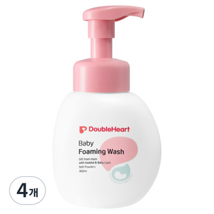 더블하트 베이비 포밍워시 소프트 파우더리, 300ml, 4개