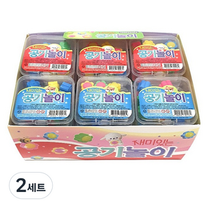 프랜즈 1000 재미있는 공기놀이 10개입 빨강 12p + 파랑 12p 세트, 2세트