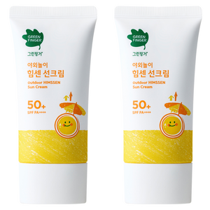 그린핑거 야외놀이 힘센 유아 선크림 SPF50+ PA++++, 70ml, 2개