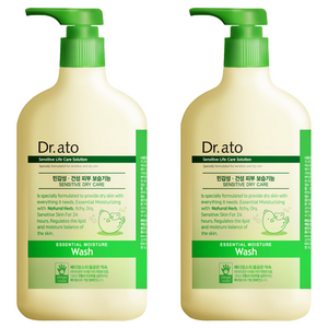 닥터아토 에센셜 모이스춰 워시 유아페이셜클렌져 마일드향, 500ml, 2개