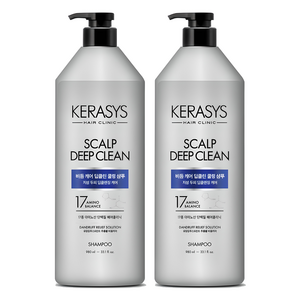 케라시스 두피 비듬케어 딥클린 쿨링 단백질 샴푸, 980ml, 2개 골드박스 특가