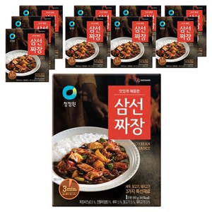 청정원 매콤한 삼선짜장, 180g, 10개