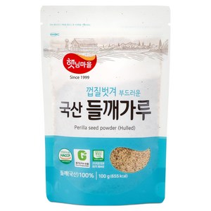 햇님마을 껍질벗긴 국산 들깨가루, 100g, 1개