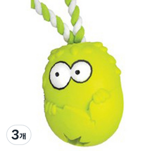 coockoo 레드퍼피 강아지 쿠쿠토이 로프 범피스, 옐로우위시 그린, 3개