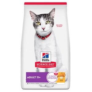 힐스사이언스다이어트 어덜트 고양이 11+ 기능성 사료, 시니어, 1.58kg, 1개