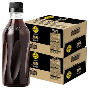 조지아 블랙 무라벨 커피, 370ml, 40개