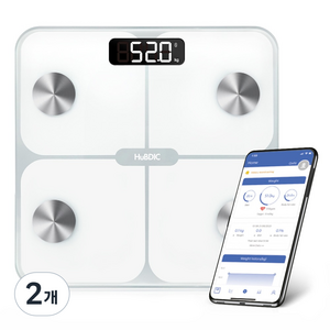 휴비딕 13 in 1 디지털 체지방 체중계, HBF-2200BT, 혼합색상, 2개