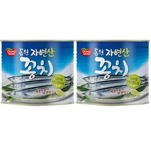 동원 꽁치 통조림, 1.8kg, 2개