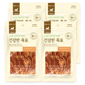 굿데이 강아지 건강한 육포, 건조 닭가슴살, 100g, 4개
