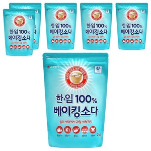 [비건라이프] 한입 100% 베이킹소다 알파 다목적세제, 2kg, 6개