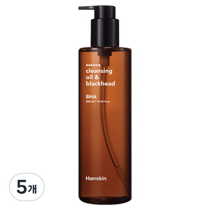 한스킨 블랙헤드 BHA 클렌징 오일, 400ml, 5개