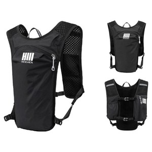 헨센 런닝 스포츠 마라톤 포켓 가방, 블랙, 1개