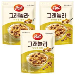 포스트 카카오 호두 그래놀라, 510g, 3개
