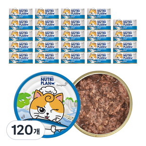동원뉴트리플랜 고양이 간식캔, 참치와 삼치, 90g, 120개