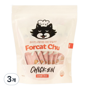 닥터펠리스 고양이 포캣츄 짜먹는 간식 30p, 치킨, 420g, 3개