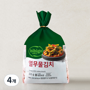 비비고 열무 물김치, 900g, 4개