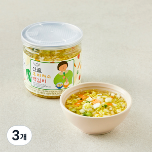 에코맘의산골이유식 우리채소 백김치, 300g, 3개