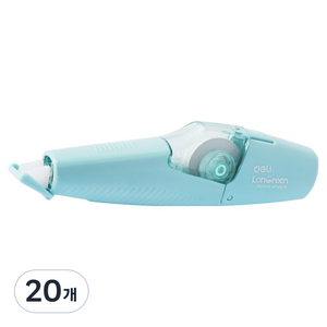 델리 LONGREEN 펜타입 수정테이프 5mm x 6m, 블루, 20개