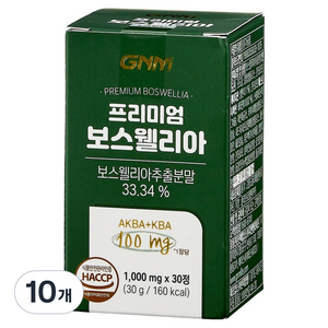 자연의품격 프리미엄 보스웰리아 AKBA+KBA 100mg, 30정, 10개