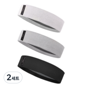 루나핏 힙업 스쿼트 밴드 무지 3종 세트, 라이트그레이+다크그레이+블랙, 2세트