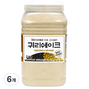 태광선식 국산서리태로 더욱 고소해진 귀리쉐이크, 2kg, 6개