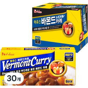 하우스푸즈 바몬드 고형카레 매운맛, 115g, 30개