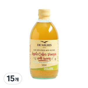 데니그리스 사과식초 허니, 500ml, 15개