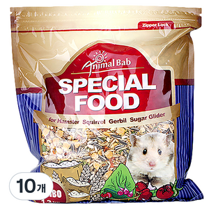 애니멀밥 점보 햄스터 사료, 1.3kg, 10개