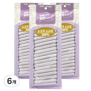 참좋은간식 강아지 하얀소시지, 180g, 6개, 소고기