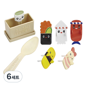 토루네 초밥틀 + 주걱 + 데코픽 5p 세트 P3247, 7개, 6세트