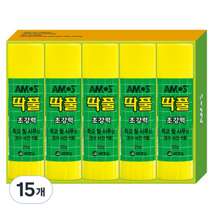 아모스 초강력 딱풀, 22g, 15개