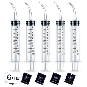 딩동펫 커브 소동물 피딩용 주사기 5p, 투명, 6세트