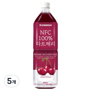 참앤들황토농원 NFC착즙 타트체리 주스, 1L, 5개