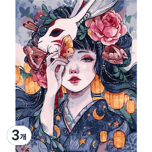 모모링크 어덜트 집순이 명화 DIY 유화그리기 세트, Y5822, 3개