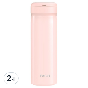 테팔 316 스텐 이지 오픈 루프 텀블러, 핑크, 450ml, 2개