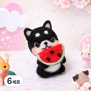 아트조이 DIY 양모펠트 키트, 6세트, 수박강아지