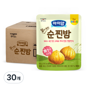 아이얌 알이 꽉찬 순찐밤, 30개, 밤, 50g