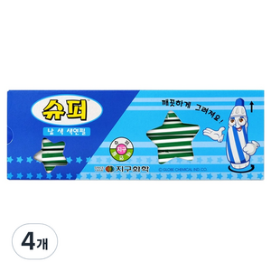 지구화학 슈퍼 색연필 낱색 초록 12p, 4개, 1색