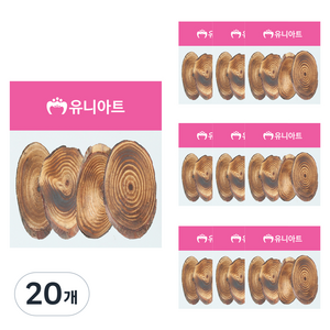 유니아트 천연 나무조각, 24번, 20개