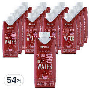 기픈물 자연드림 마그네슘 강화 종이팩 해양심층수, 330ml, 54개